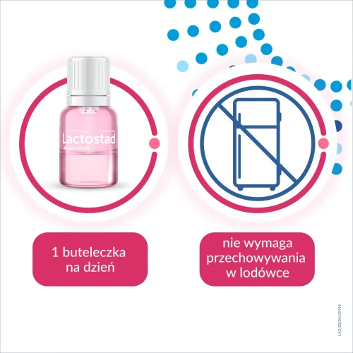 Lactostad dla dorosłych, roztwór 7 ampułek x 7 ml - Preparat będący połączeniem żywych kultur bakterii probiotycznych, witamin i minerałów - 7