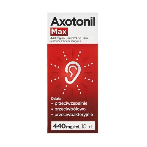 Axotonil Max, 440 mg/mL, aerozol do uszu, 10ml - Na ból ucha - 2