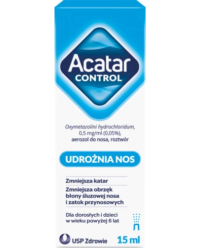 Acatar Control 0,5 mg/ ml, 15 ml - Spray do nosa z oksymetazolinią - 1