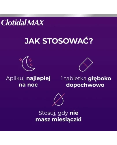 Clotidal Max tabletka dopochwowa, 1 sztuka - Którą stosuje się w leczeniu grzybiczego zapalenia pochwy i sromu - 3