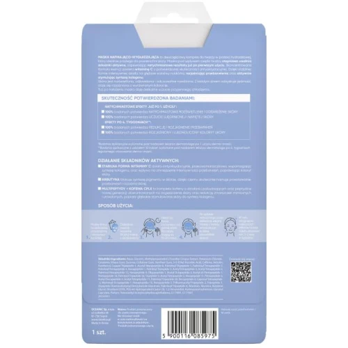 L'biotica Estetic Clinic OXY Treatment, Napinająco-wygładzająca dermo maska hydrożelowa, 1 sztuka - Rozjaśnia przebarwienia i stymuluje syntezę kolagenu - 1