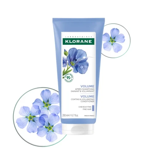 Klorane Len, odżywka do włosów cienkich, 200 ml - Dodaje objętości i rozplątuje włosy bez obciążania - 2