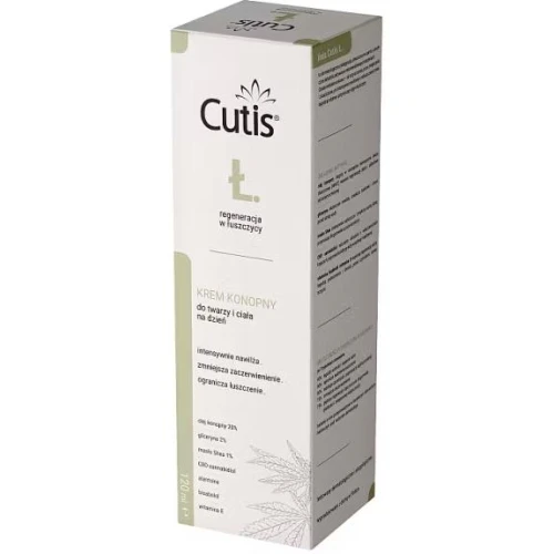 Cutis  Ł  Łuszczyca krem konopny 20% + CBD, 120 ml - Do pielęgnacji i aktywnej regeneracji skóry z objawami łuszczycy - 1
