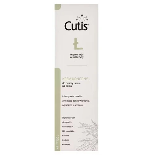 Cutis  Ł  Łuszczyca krem konopny 20% + CBD, 120 ml - Do pielęgnacji i aktywnej regeneracji skóry z objawami łuszczycy - 2