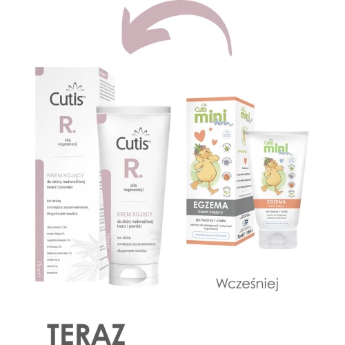 Cutis R Krem kojący do twarzy i na powieki, 75 ml - Koi, zmniejsza zaczerwienienie i długotrwale nawilża - 1