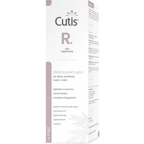 Cutis R Emulsja myjąca do twarzy i ciała, 200 ml - Łagodnie oczyszcza, nie narusza bariery ochronnej skóry - 3