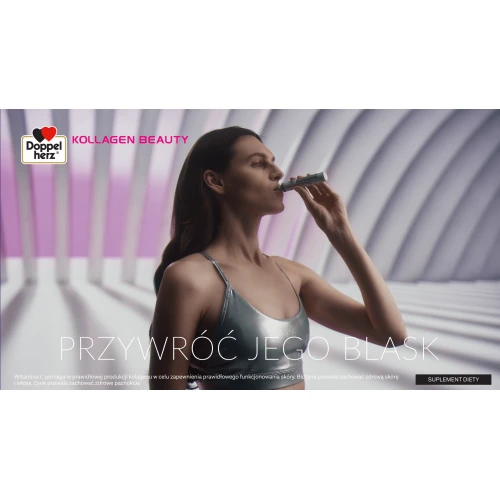 Doppelherz System Kollagen Beauty smak liczi i melon, 30 ampułek - Kolagen do picia – wsparcie zdrowia skóry, włosów i paznokci - 1