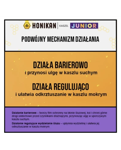 Honikan Kaszel Junior syrop, 230 g - Dla dzieci od 3. roku życia z miodem akacjowym i kompleksem Polisedox - 3