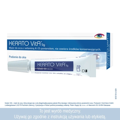 Kerato VitA, maść do oczu 5 g - Z witaminą A i D-pantenolem - 1