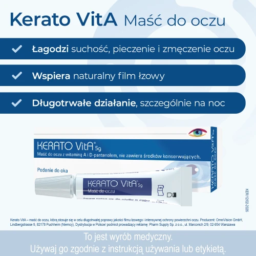 Kerato VitA, maść do oczu 5 g - Z witaminą A i D-pantenolem - 2