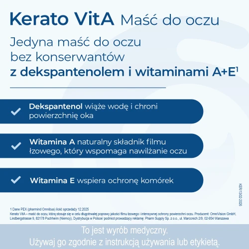 Kerato VitA, maść do oczu 5 g - Z witaminą A i D-pantenolem - 3