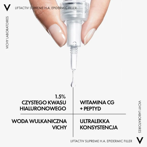 Vichy Liftactiv Supreme H.A. Epidermic Filler, serum przeciwzmarszczkowe, 30 ml - Zkwasem hialuronowym na twarz i okolice oczu - 2