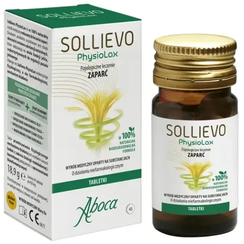 Aboca Sollievo Physiolax, 45 tabletek  - Ziołowe tabletki fizjologicznie leczące zaparcia - 1