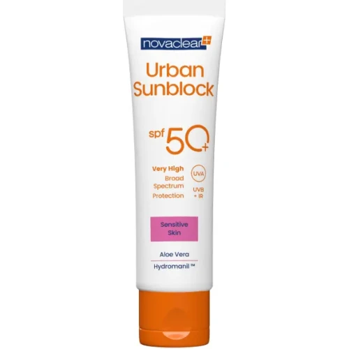 Novaclear Urban Sunblock, krem do twarzy z SPF 50+  40 ml - Pielęgnacja  i wysoka ochrona przeciwsłoneczna skóry suchej i wrażliwej - 1