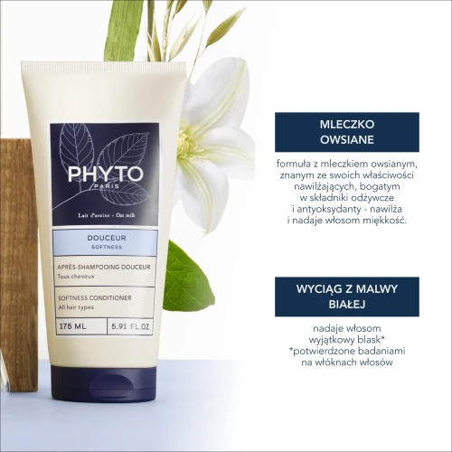 Phyto Douceur Softness, odżywka do włosów, 175 ml  - Pielęgnacja  włosów wymagających nawilżenia i regeneracji - 1