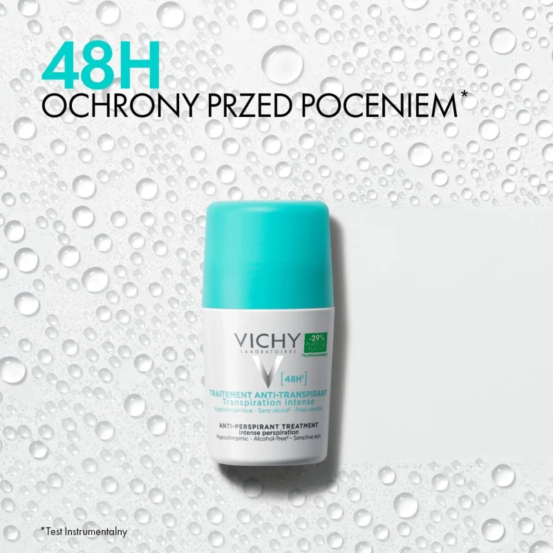 Vichy antyperspirant 48h, roll-on 50 ml - Ochrona przed nadmiernym poceniem do 48h dla skóry wrażliwej - 3