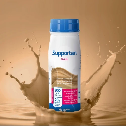 Supportan Drink o smaku cappuccino, 4 x 200 ml - Kompletna dieta wysokoenergetyczna, wysokobiałkowa, bogata w tłuszcz oraz EPA i DHA - 2