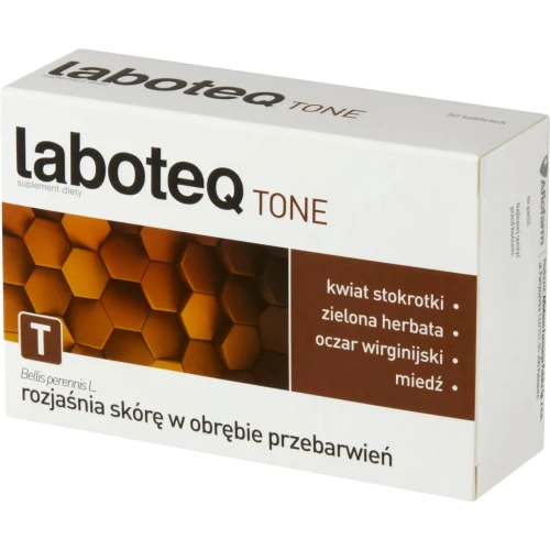 Laboteq Tone, 30 tabletek - Kompleks  składników, które wspierają utrzymanie prawidłowej pigmentacji skóry - 1