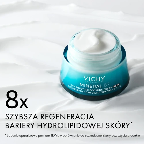 Vichy Mineral 89 Krem nawilżająco-odbudowujący 72h, 50 ml - Bogata konsystencja zapewnia skórze długotrwały komfort - 1