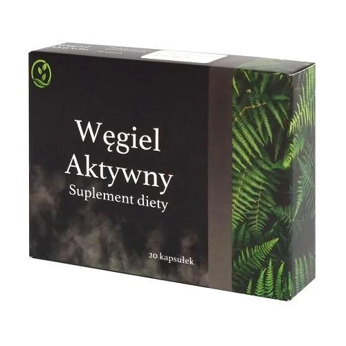 Węgiel Aktywny, Pharma Dot, 20 kapsułek - Pomaga usuwać z organizmu szkodliwe substancje, toksyny i nadmiar gazów - 1