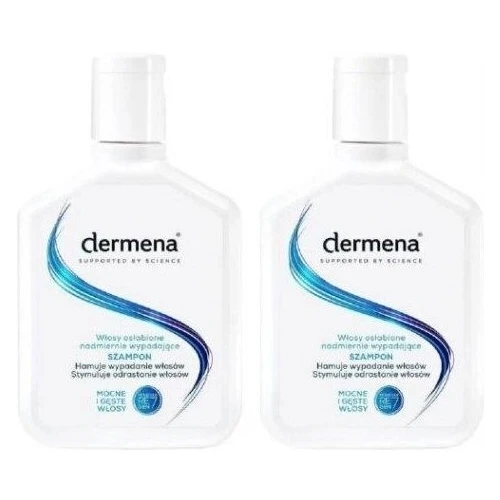 Dermena, szampon do włosów osłabionych i wypadających, 2 x 200 ml - Hamuje wypadanie i stymuluje odrastanie włosów - 1