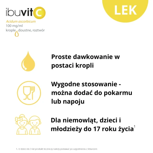 Ibuvit C 100 mg/ml, 30 ml - Z witaminą C dla dzieci i niemowląt  - 2