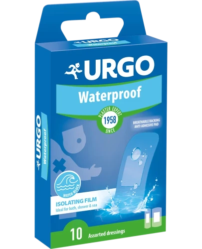 Urgo Waterproof, 10 sztuk  - Wodoodporne plastry z opatrunkiem do ochrony powierzchownej ran - 2