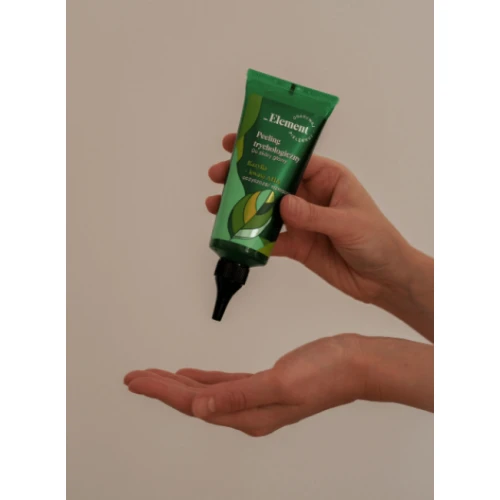 Element Bazylia + kwas AHA, peeling trychologiczny do skóry głowy, 100 ml - Usuwa zrogowaciały naskórek i pozostałości po kosmetykach - 1