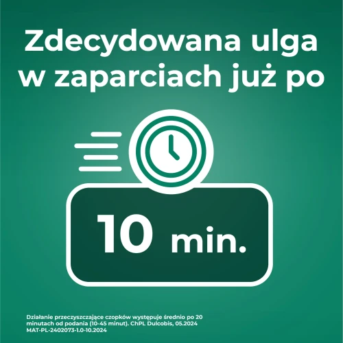Dulcobis, 10 mg, 10 czopków  - Czopki z bisakodylem o działaniu przeczyszczającym - 4