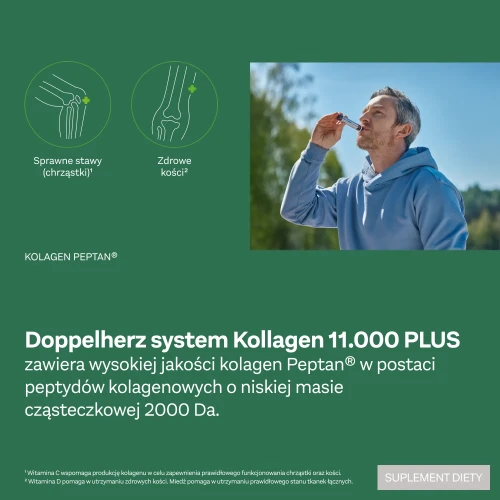 Doppelherz System Kollagen 11.000 plus, 30 ampułek  - Płynny kolagen wspierający zdrowie stawów i zdrowia kości - 3