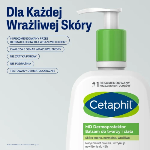 Cetaphil MD Dermaprotector, balsam do twarzy i ciała, 236 ml - Lekki, łagodzący podrażnienia balsam nawilżający - 3