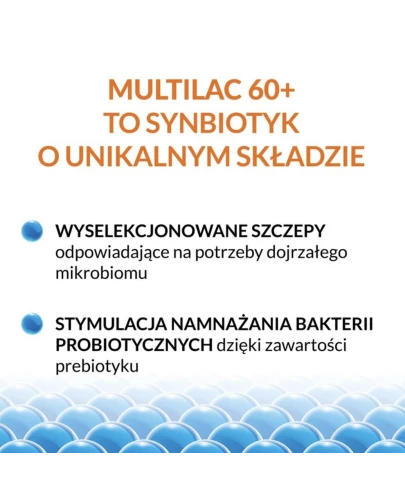 Multilac 60+, 20 kapsułek - Probiotyk z prebiotykiem dla dorosłych - 2