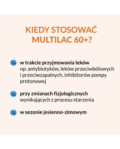 Multilac 60+, 20 kapsułek - Probiotyk z prebiotykiem dla dorosłych - 3