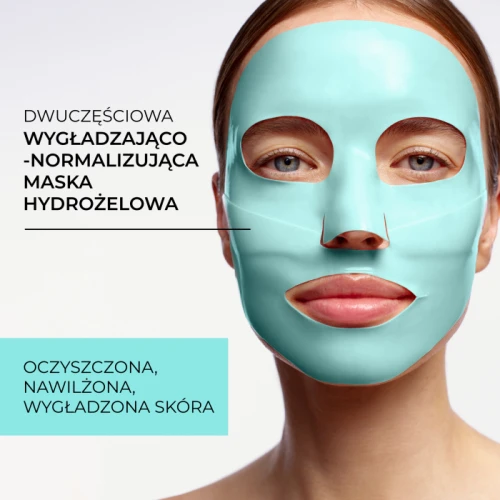 L'Biotica Hydrożelowa wygładzająco-normalizująca, maska dwuczęściowa, 1 sztuka - Na bazie kwasów do cery normalnej, mieszanej i tłustej - 2