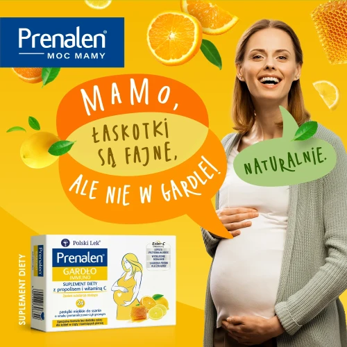 Prenalen Gardło Immuno, 24 pastylki do ssania - Z ekstraktem z propolisu oraz witaminą C - 5