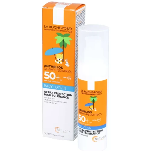 La Roche-Posay Anthelios Dermo-Pediatrics, ochronne mleczko do twarzy i ciała SPF 50+, 50 ml - Chroni, koi i nawilża - 1