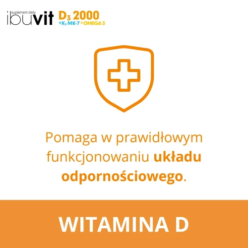 Ibuvit D3 2000 + K2 MK-7 Omega 3, 30 kapsułek miękkich - Suplement diety z witaminami D3 i K2 MK-7 oraz kwasami Omega-3 - 5