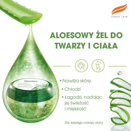 Himalaya Aloe Vera żel do twarzy i ciała, 300 ml - Nawilża, chłodzi i koi skórę - 2