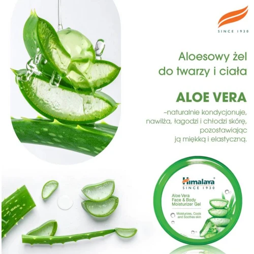 Himalaya Aloe Vera żel do twarzy i ciała, 300 ml - Nawilża, chłodzi i koi skórę - 4