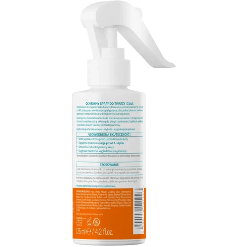 Oillan ochronny spray przeciwsłoneczny do twarzy i ciała SPF50+, 125 ml - Dla dorosłych i dzieci od 6. miesiąca życia - 1