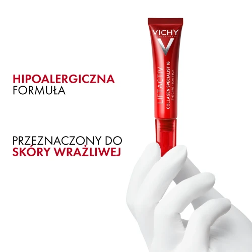 Vichy Liftactiv Collagen Specialist Eye Care, krem pod oczy, 15 ml - Wspomaga redukcję zmarszczek i poprawia jędrność skóry - 2
