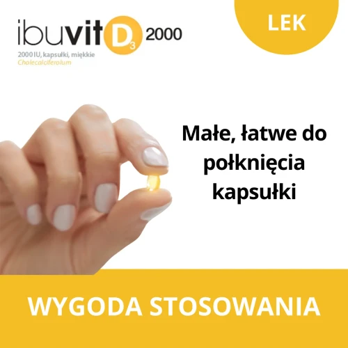 Ibuvit D3 2000 IU, 150 kapsułek - Z witaminą D3, która wspiera zdrowie zębów, kości i odporność - 1