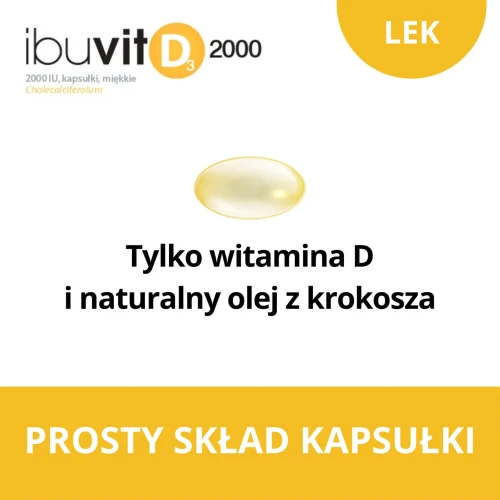 Ibuvit D3 2000 IU, 150 kapsułek - Z witaminą D3, która wspiera zdrowie zębów, kości i odporność - 2