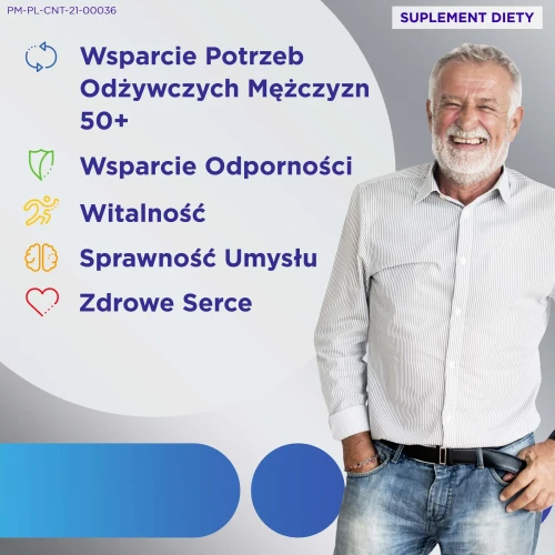 Centrum Silver Man 50+, 30 tabletek - Zestaw witamin i minerałów dla mężczyzn po 50 roku życia - 1