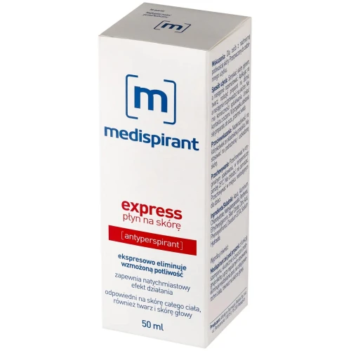 Medispirant Express płyn na skórę, 50 ml - Ekspresowo eliminuje wzmożoną potliwość - 1