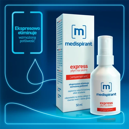 Medispirant Express płyn na skórę, 50 ml - Ekspresowo eliminuje wzmożoną potliwość - 2