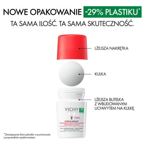 Vichy Stress Resist antyperspirant 72h, roll-on 50 ml - Intensywna kuracja przed nadmiernym poceniem i nieprzyjemnym zapachem - 2