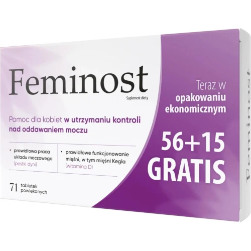 Feminost, 56 + 15 tabletek - Tabletki z ekstraktami roślinnymi i witaminami - 1