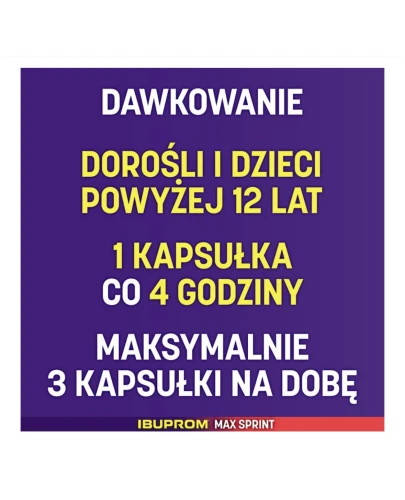 Ibuprom Max Sprint, 10 kapsułek - O działaniu przeciwbólowym, przeciwgorączkowym i przeciwzapalnym - 2