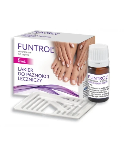 Funtrol, 50mg/ml lakier do paznokci leczniczy, 5 ml - Lakier do leczenia grzybicy paznokci - 1